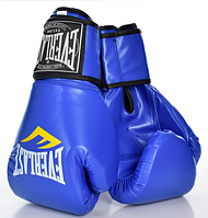 Боксерские перчатки на липучке Everlast MS-2108-7. Синий 10oz