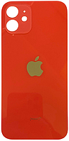 Задняя крышка iPhone 12 красная с большими отверстиями под окна камер оригинал