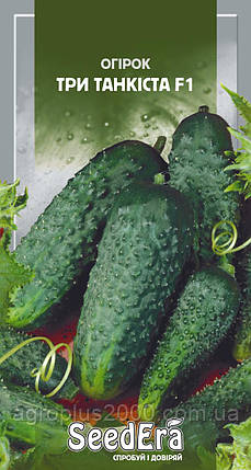 Насіння Огірок партенокарпічний Три Танкиста F1, 10 насінин SeedEra, фото 1