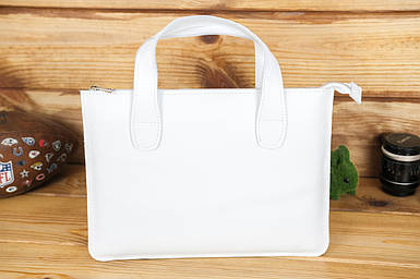 Чохол для MacBook Дизайн №43 з натуральної шкіри колір Білий