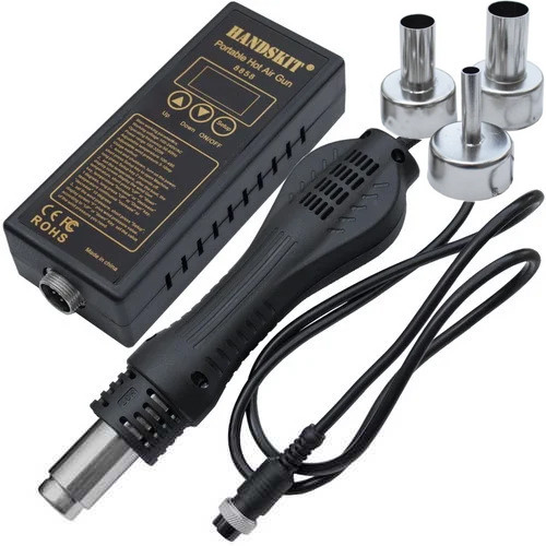 HandsKit 8858D Термоповітряна станція, з дисплеєм, насадки 3шт., 100-320W, 100-480°С