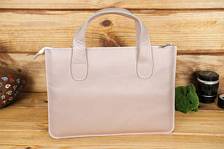 Чохол для MacBook Дизайн №43 з натуральної шкіри колір Пудра, фото 3