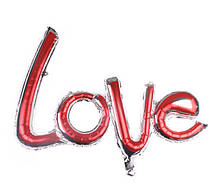Фольговані кульки букви Love червоний 110х47см Китай