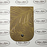 Клапан для міні сумки 12*18 "Пальми". Пісочний, фото 3