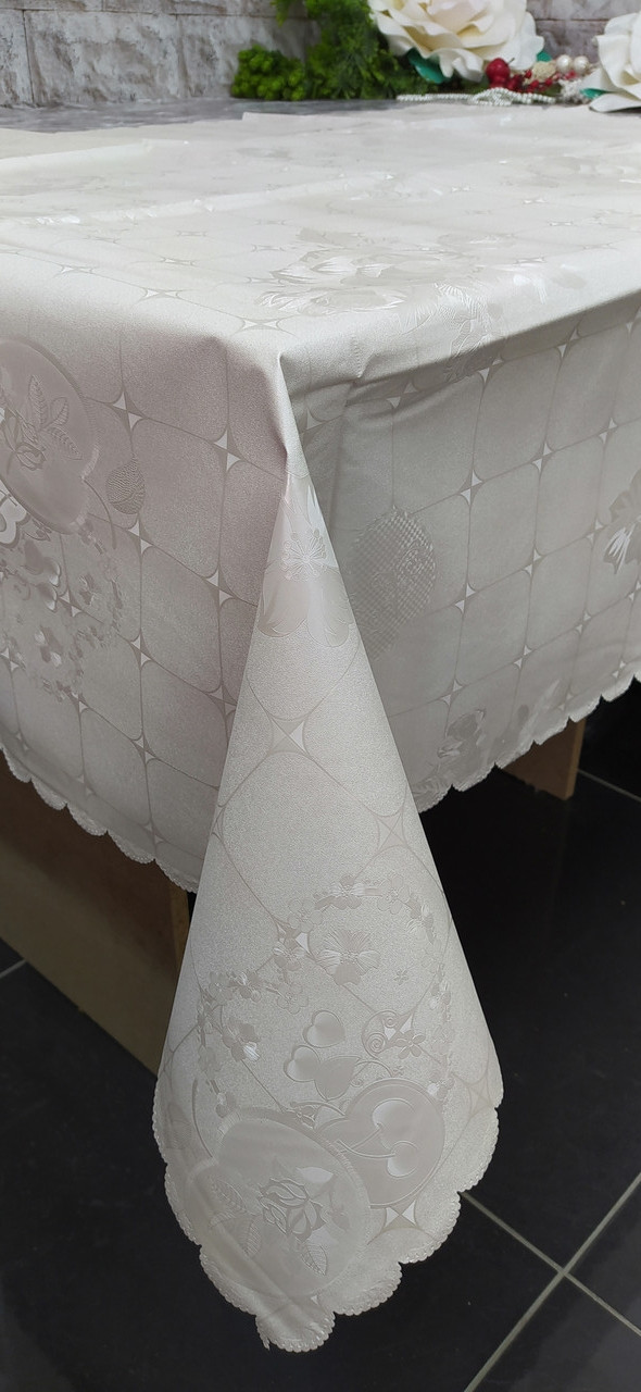 Скатертина 7D полімерна розмір 110*140 см на тканинній основі на прямокутний стіл стандарт С-450