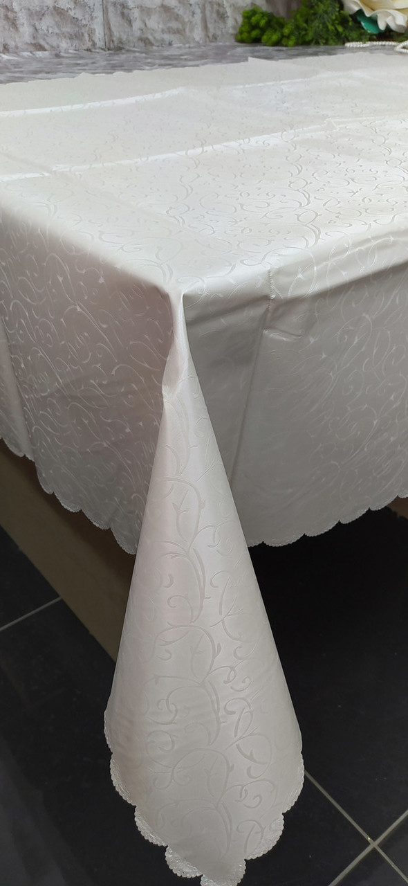 Скатертина 7D полімерна розмір 110*140 см на тканинній основі на прямокутний стіл стандарт С-450