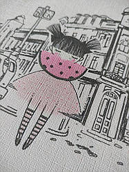 Шпалери з малюнком, Дитячі шпалери для дівчаток, Шпалери на стіну, вініл, бежеві Vinil LS Соня ТОФ 1-1393 (1.06х10.05м)