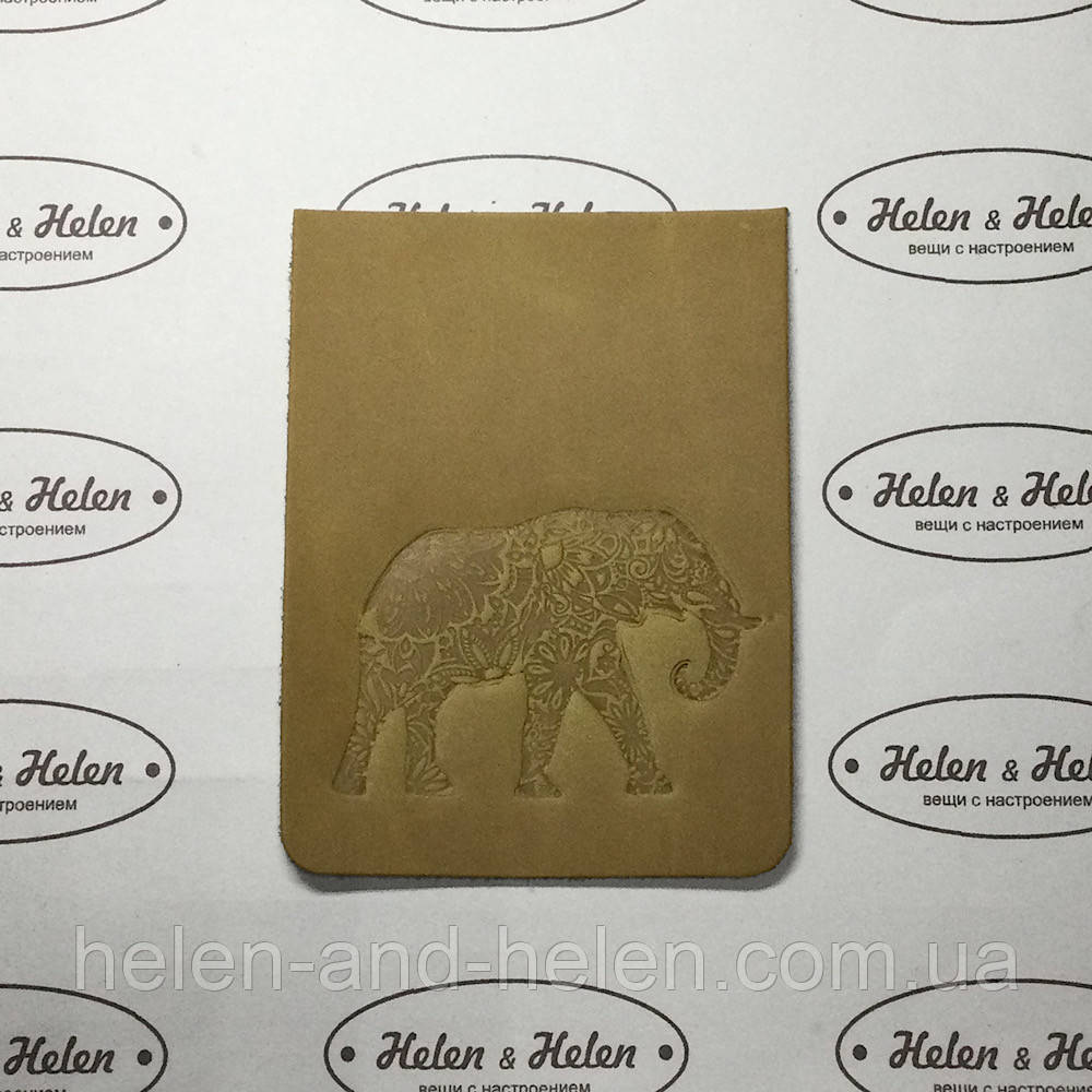 Клапан для міні сумки 10*12 "Слон". Пісочний, фото 1