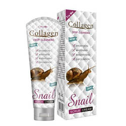 Гель-пілінг скатка для особи Collagen з равликом і колагеном , а також порошком горіха пекан 150 мл
