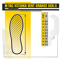M-Tac стельки Vent Orange Gen.II 38, фото 2