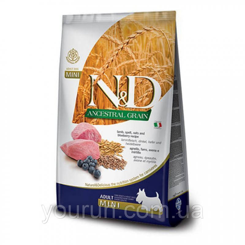 Farmina N&D Low Grain Dog Lamb & Blueberry Adult Mini-з ягнятком та чорницею для дорослих собак дрібних порід 2.5кг