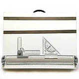 Дошка креслярська WORISON формату А2, з регульованим кутом нахилу та рейсшиною, фото 3