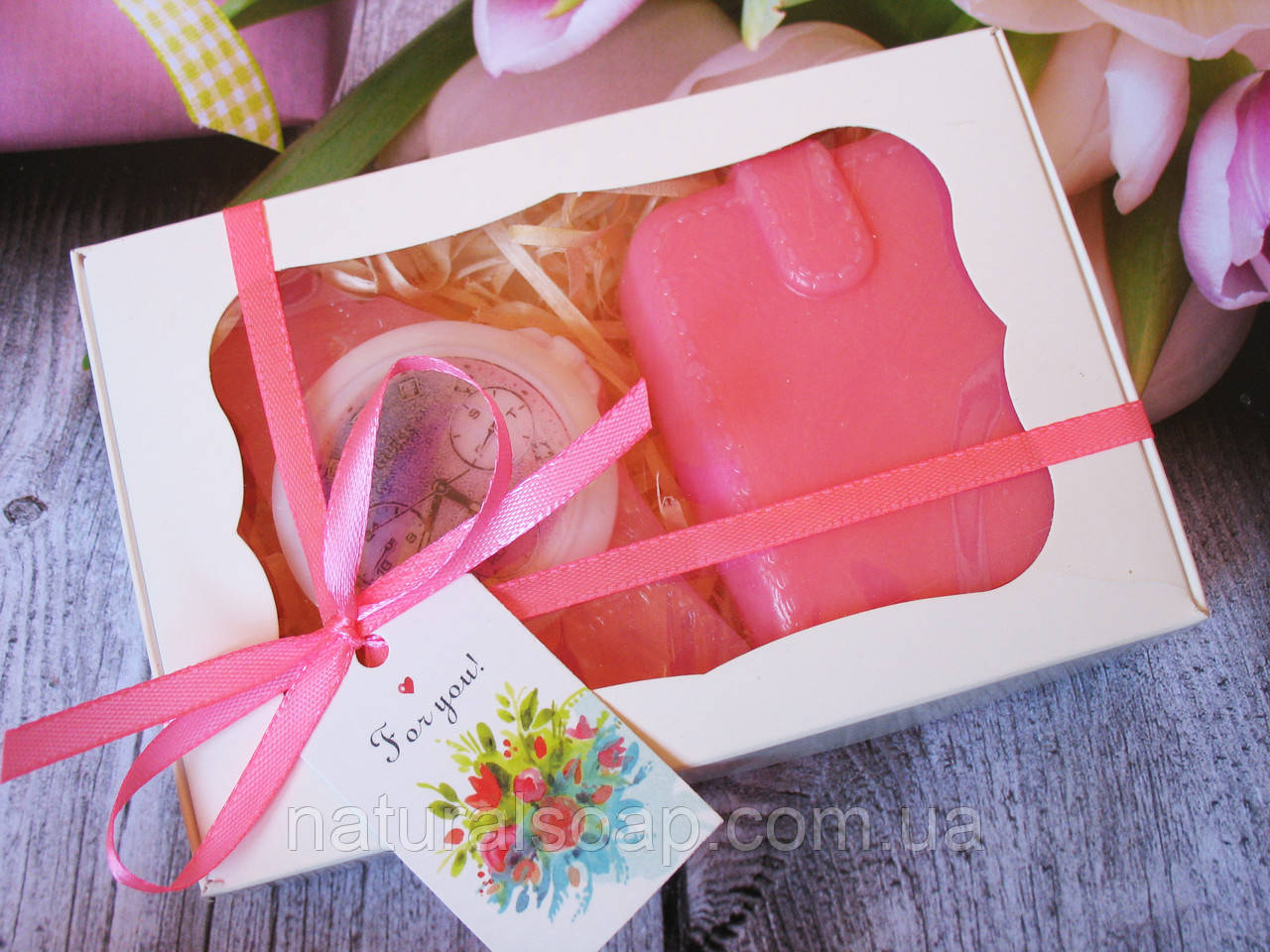 Подарунковий оригінальний набір сувенірного мила ручної роботи для жінки "Діловий"