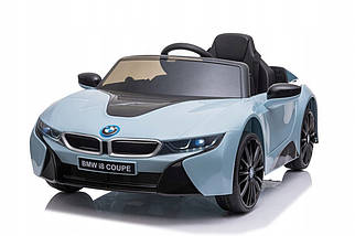Дитячий електромобіль BMW i8 Coupe (2 мотори по 35W, 12V7AH, MP3, USB) JE1001 Синій металік, фото 2