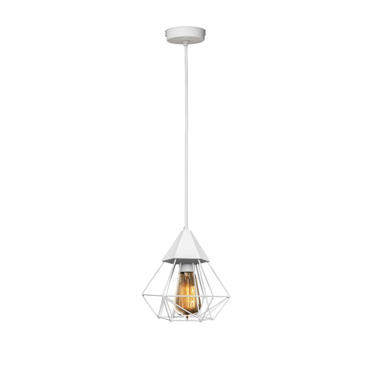Світильник підвісний Crystal у стилі лофт NL 0535W Е27 (білий) MSK Electric