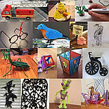 3D Ручка для дітей 3Д ручка 3-го покоління з дисплеєм LCD Pen 3 Набір з Еко Пластиком та трафаретом фіолетова, фото 7