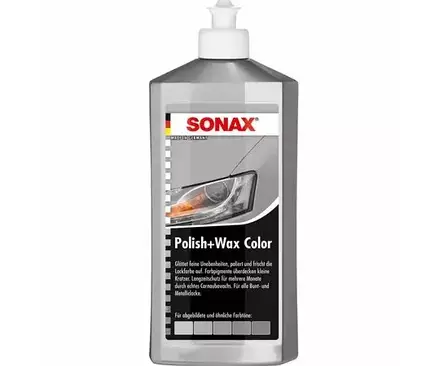Кольорова поліроль із воском сірий 250 мл SONAX Polish&Wax Color NanoPro, фото 1