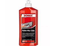 Цветной полироль с воском красный Sonax Polish&Wax Color NanoPro 500 мл