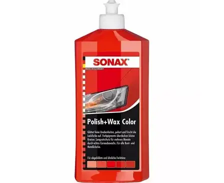 Кольорова поліроль із воском червоний 250 мл SONAX Polish&Wax Color NanoPro, фото 1