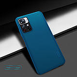 Захисний чехол Nillkin для Poco M4 Pro 5G / Xiaomi Redmi Note 11 5G/ 11T 5G (Super Frosted Shield) Blue Синій, фото 7