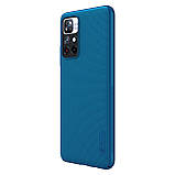 Захисний чехол Nillkin для Poco M4 Pro 5G / Xiaomi Redmi Note 11 5G/ 11T 5G (Super Frosted Shield) Blue Синій, фото 5