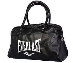 Дорожня сумка зі штучної шкіри 30307 чорна 27х45х17см, фото 3