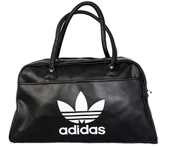 Дорожня сумка зі штучної шкіри 30308 чорна 27х45х17см