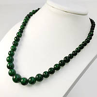 Буси Малахіт пресований перехід кулька 6-14 мм довжина 45 см