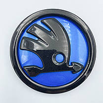 Емблема SKODA (Шкода) 79 mm New Чорно Біла / Зелена / Червона / Синя, фото 6