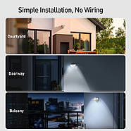 Фасадна LED лампа Baseus Energy Series Solar Human Body Induction з датчиком руху і сонячною панеллю, фото 2