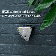 Фасадна LED лампа Baseus Energy Series Solar Human Body Induction з датчиком руху і сонячною панеллю, фото 5