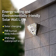 Фасадна LED лампа Baseus Energy Series Solar Human Body Induction з датчиком руху і сонячною панеллю, фото 6