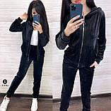 Велюровий костюм-двійка на блискавки, фото 2