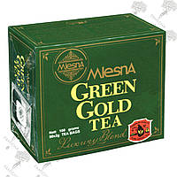 Зеленый чай в пакетиках Зеленое золото, Green Gold, Млесна (Mlesna) 50 шт