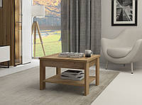 Современный журнальный столик с полкой, квадратный кофейный столик в гостиную спальню "Kent 1" ММ