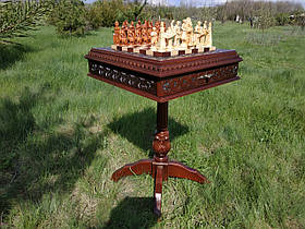 Шаховий стіл, дошка "Battle Pleasure" з двома ящиками для зберігання фігур "Knights + Battle of Thrones"