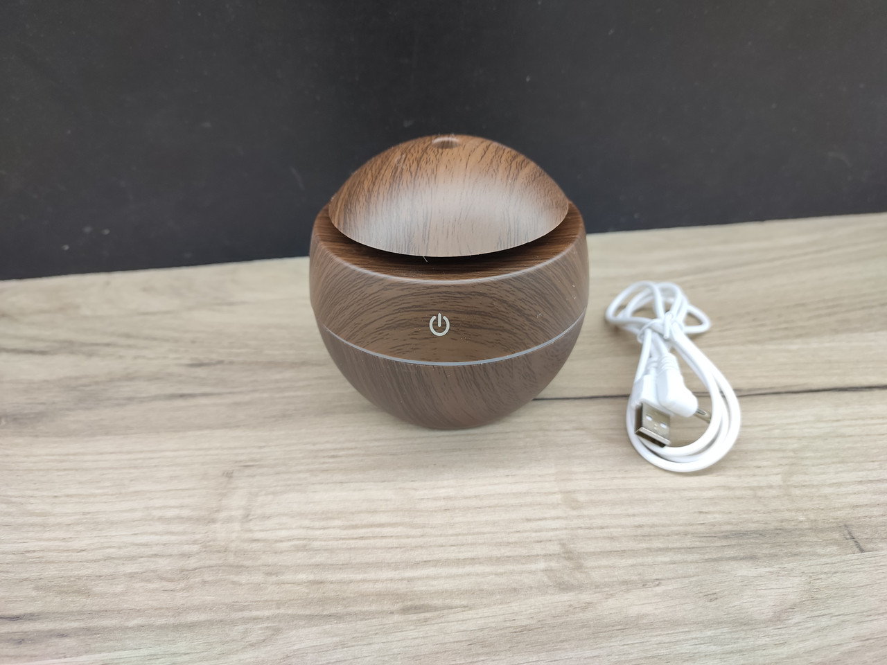 Ультразвуковий зволожувач повітря USB коричневий під дерево, фото 1