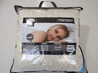 Подушка КЛАСИКА пух-перо 50/50 70х70см Лелека Текстиль Бежева