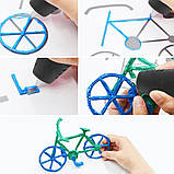 3D Ручка для дітей 3Д ручка 3-го покоління з дисплеєм LCD Pen 3 Набір з Еко Пластиком та трафаретом фіолетова, фото 4