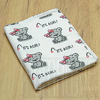 Тепла дитяча фланелева пелюшка байкова байкова фланель байка для новонароджених малюків 4728 90Х110, Рожевий