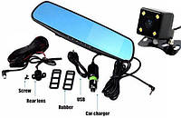 Відеореєстратор BLАСKBОХ DVR дзеркало з камерою заднього виду, фото 3