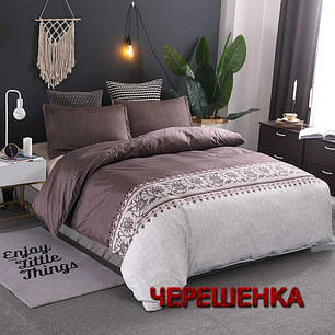 Тканина для постільної білизни Бязь "Gold" Lux GL3757 (50м) кавова абстракція, фото 1