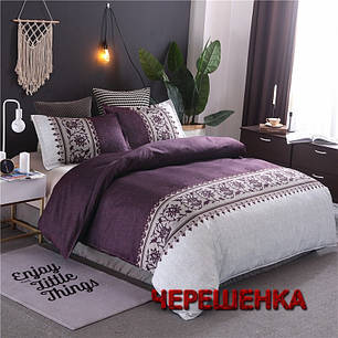 Тканина для постільної білизни Бязь "Gold" Lux GL3756 (50м) фіолетова абстракція, фото 1