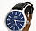 Чоловічий класичний наручний годинник Q&Q C212 чорний із синім, фото 2