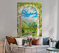 Постер декоративний, Гірський пейзаж, для візуального розширення простору приміщення 197 х 118 см з ламінацією, фото 3