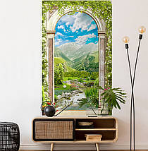 Постер декоративний, Гірський пейзаж, для візуального розширення простору приміщення 197 х 118 см з ламінацією, фото 4