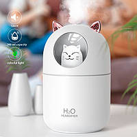 Ультразвуковой увлажнитель воздуха с подсветкой Humidifier A205 - котёнок, Белый мини увлажнитель ночник (TO)