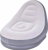 Надувний диван із пуфом Air Sofa Надувне крісло велюрове з пуфом, фото 4