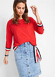 Футболка жіноча червона на яскравих зав'язках 64 66 Bonprix, фото 2