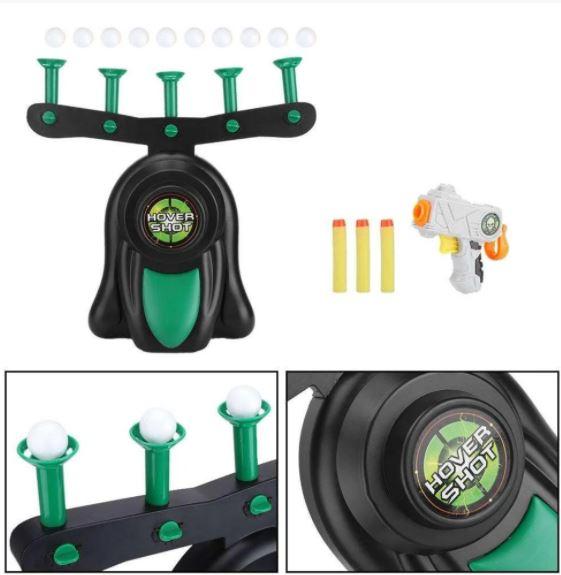Повітряний тир пістолет із дротиками і літаючі мішені Hover Shot, фото 1